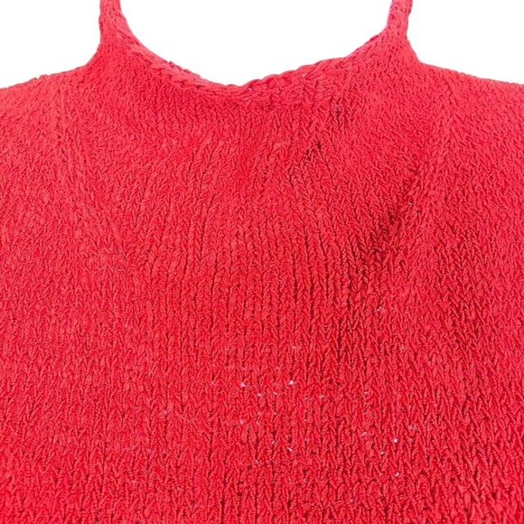 Liz Claiborne Collection Red Sleeveless Silk Blend Sweater Vest Top L - Picture 3 of 10